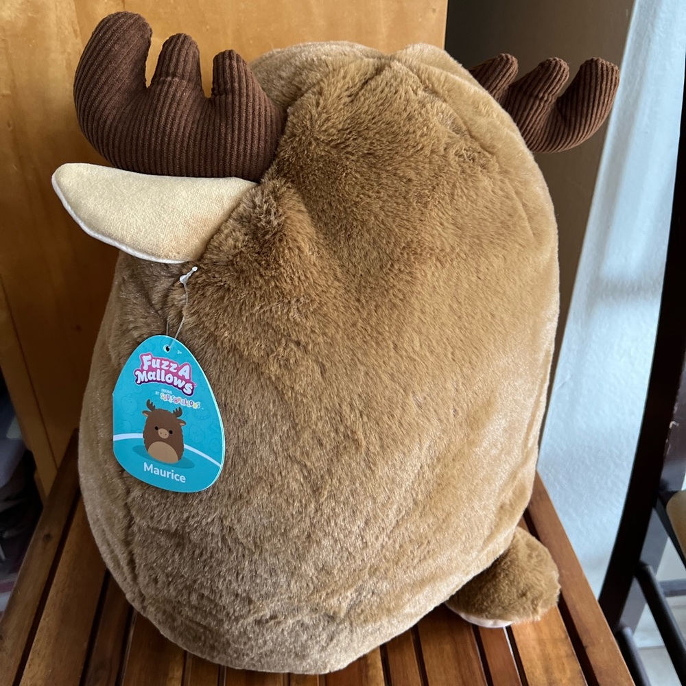 NWT 16” Maurice Moose Fuzz-A-Mallow Squishmallow fuzzy plush corduroy antlers - Picture 6 of 8